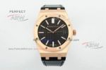 AAA replica Audemars Piguet Royal Oak 50th Anniversary 15510ST rose gold case leather strap 